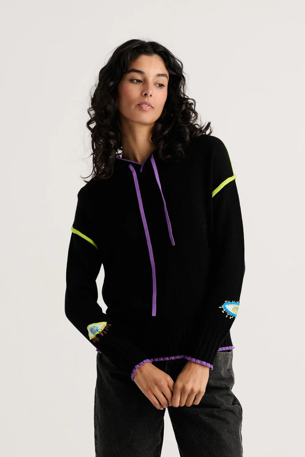 Mystic Eye Hoodie in Black