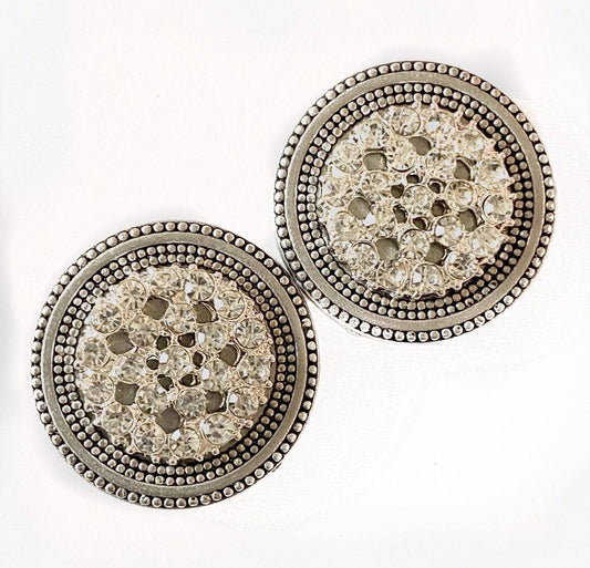 Antique Clear Rhinestone Cluster Pin Set