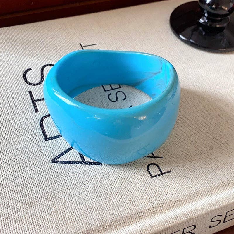 Multi-color Wide Irregular Simple Acrylic Bracelets DP25D620