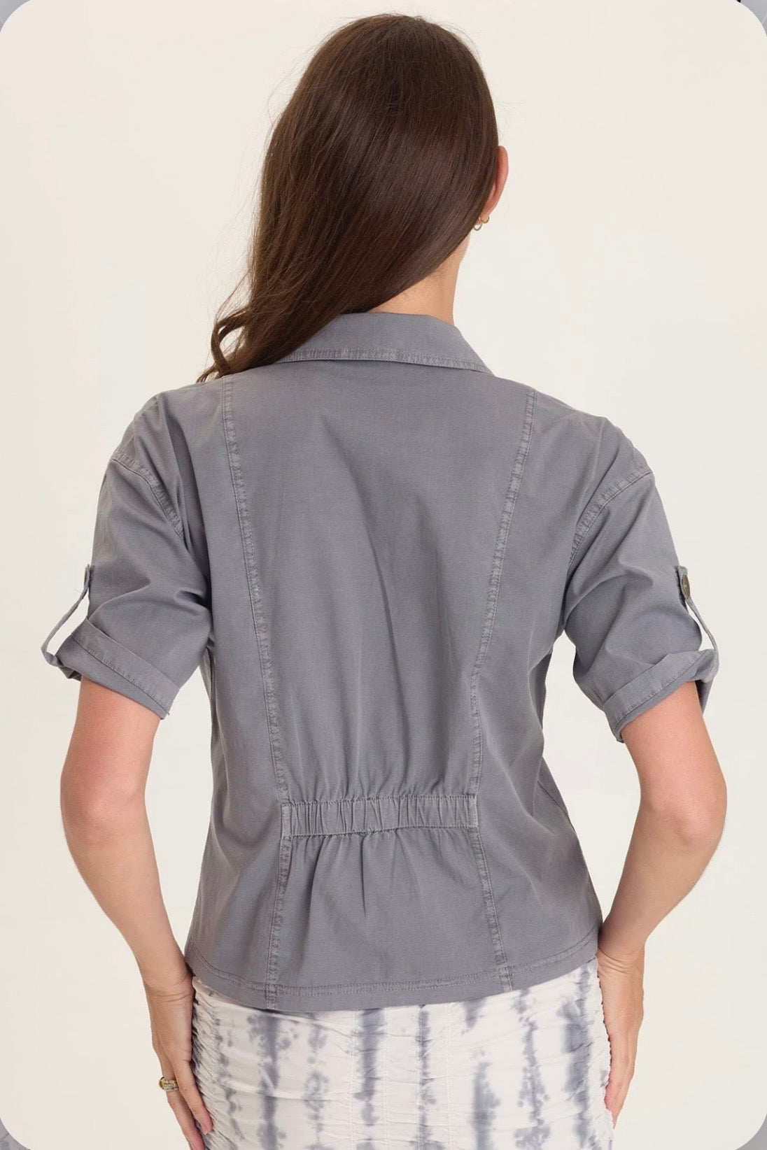 TAMMEN DART TUCKS POPLIN SHACKET