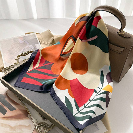 Printed Silk-Like 70Cm Square Scarf
