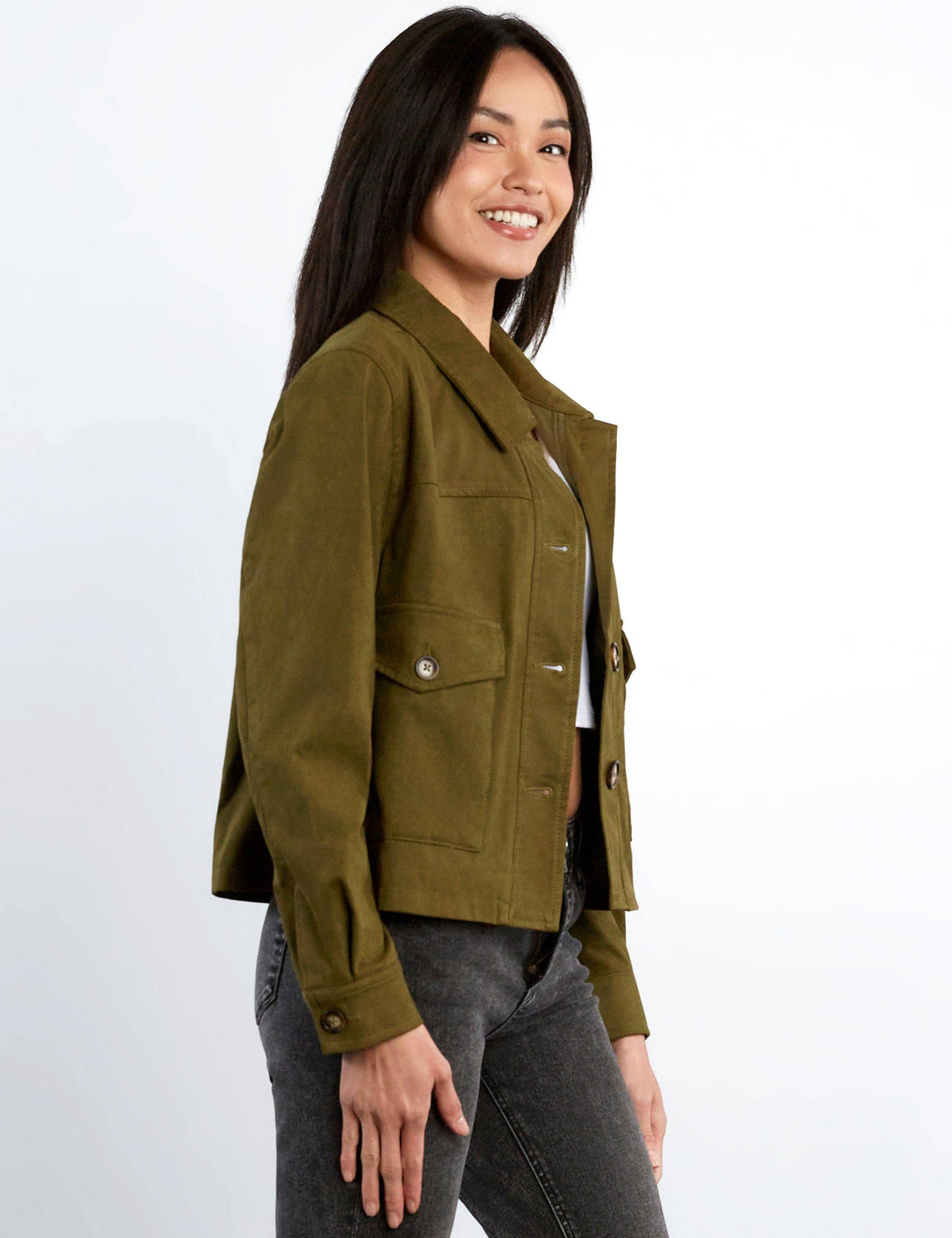 Boxy Suede Jacket