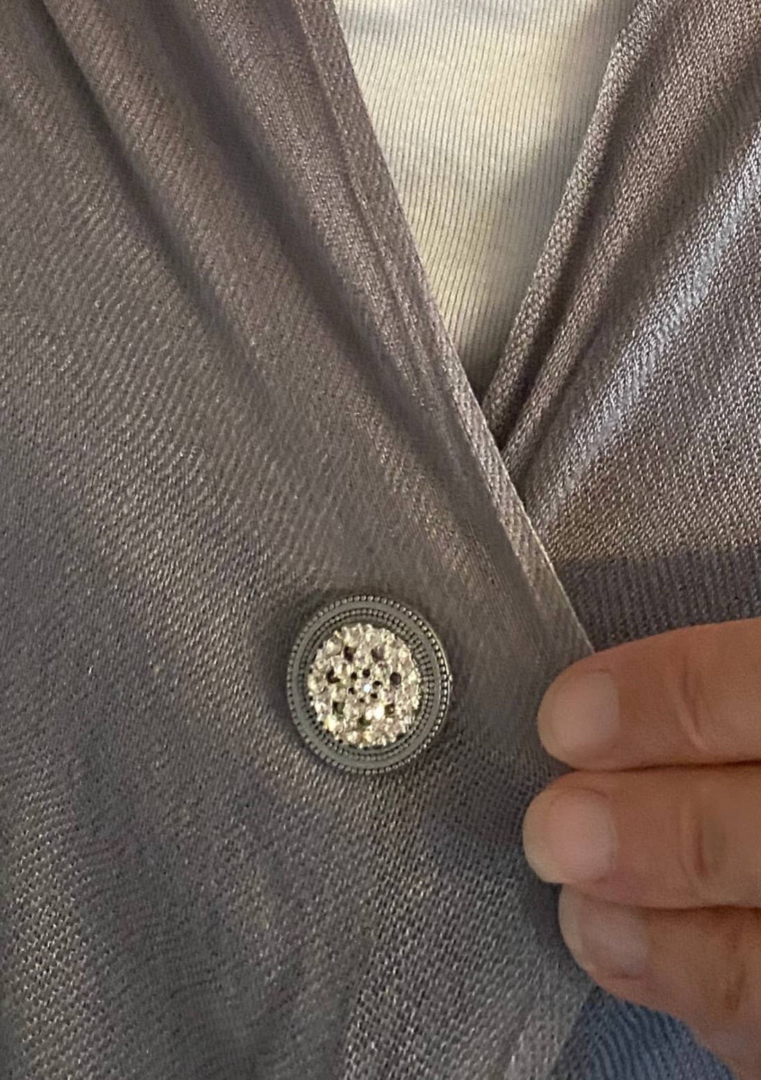 Antique Clear Rhinestone Cluster Pin Set