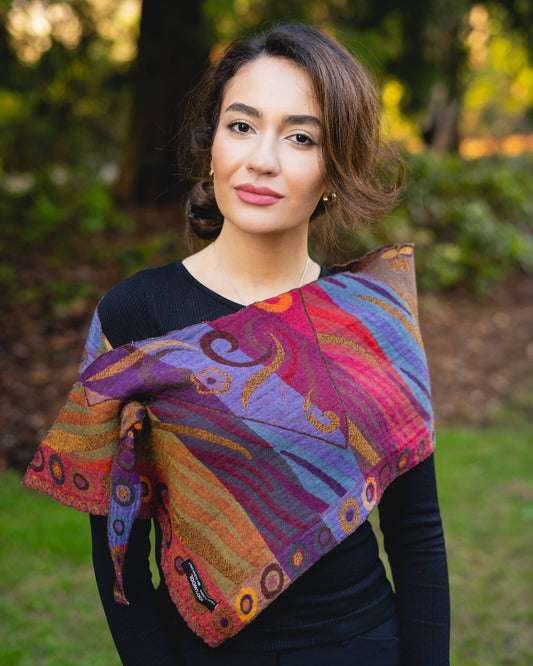 510/Pointed scarf~ Plum Color