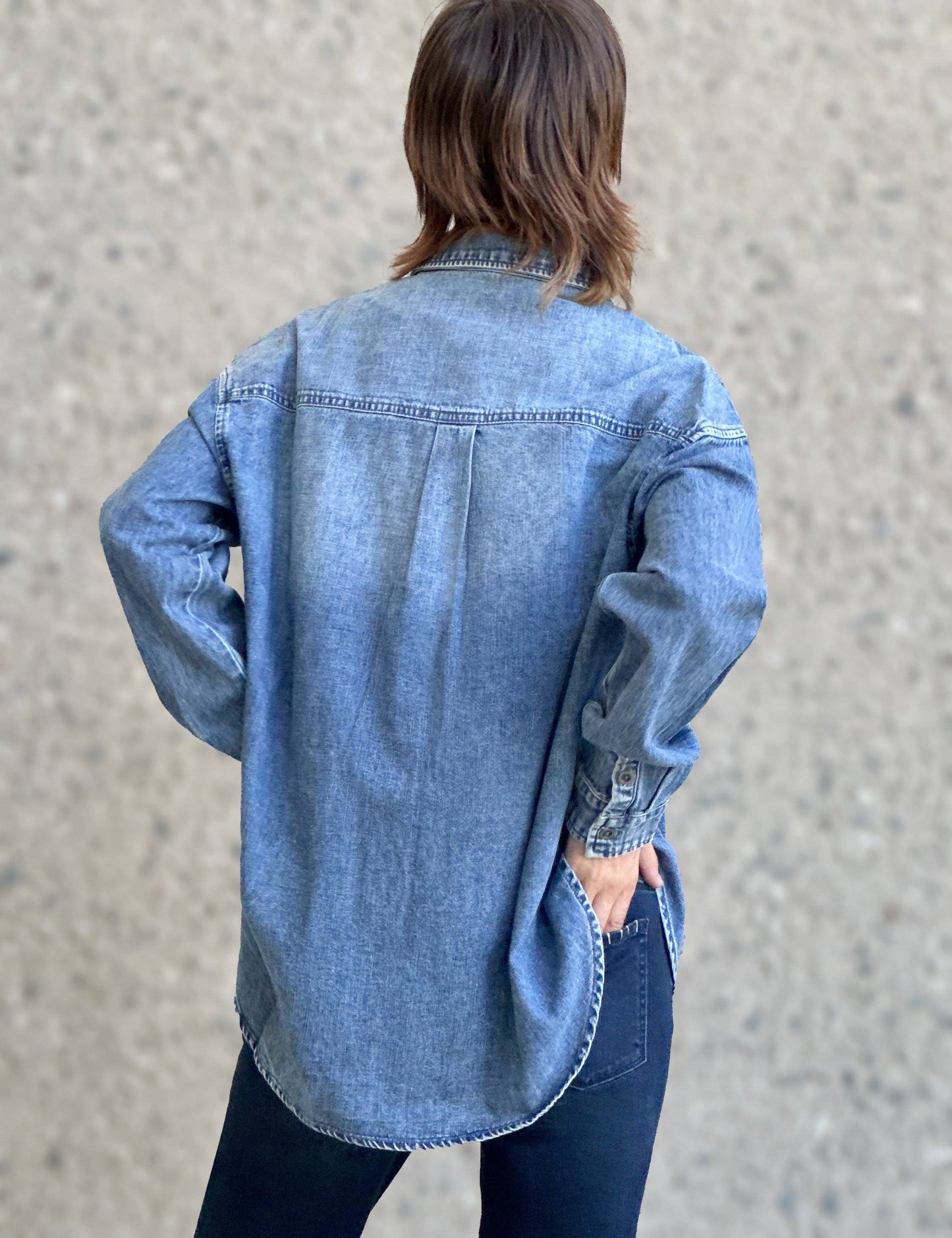Oversized Denim Shirt