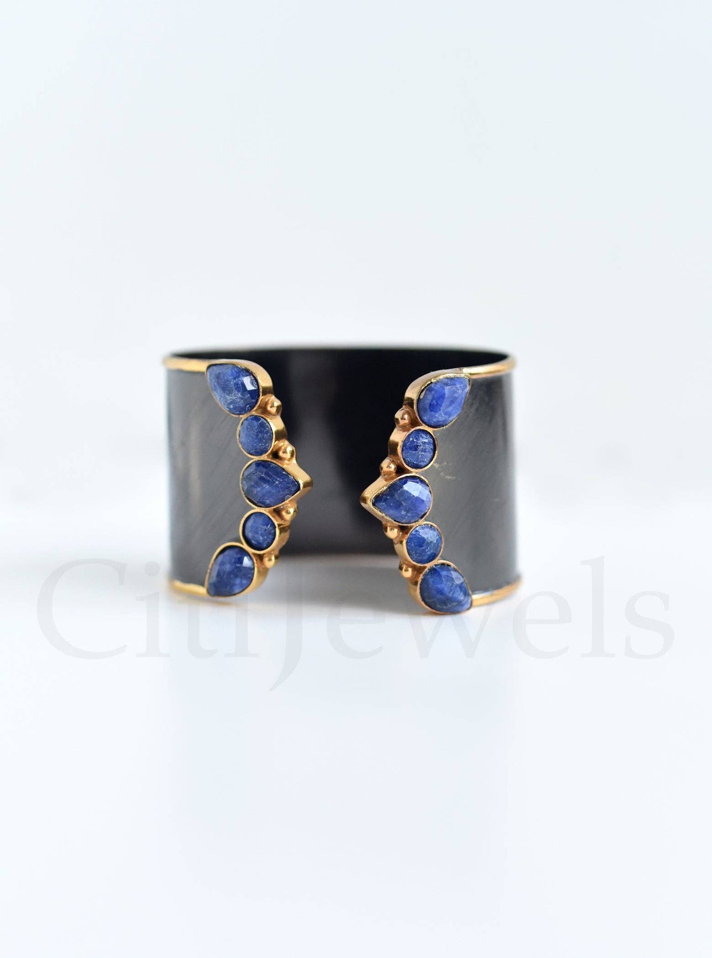 Hand Made Natural Gemstone Cuff Bangle