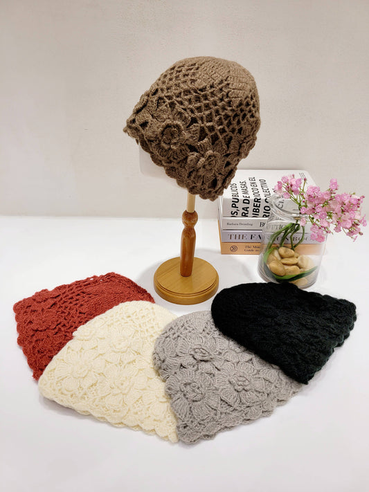Elegant Crochet Knitted Beanie