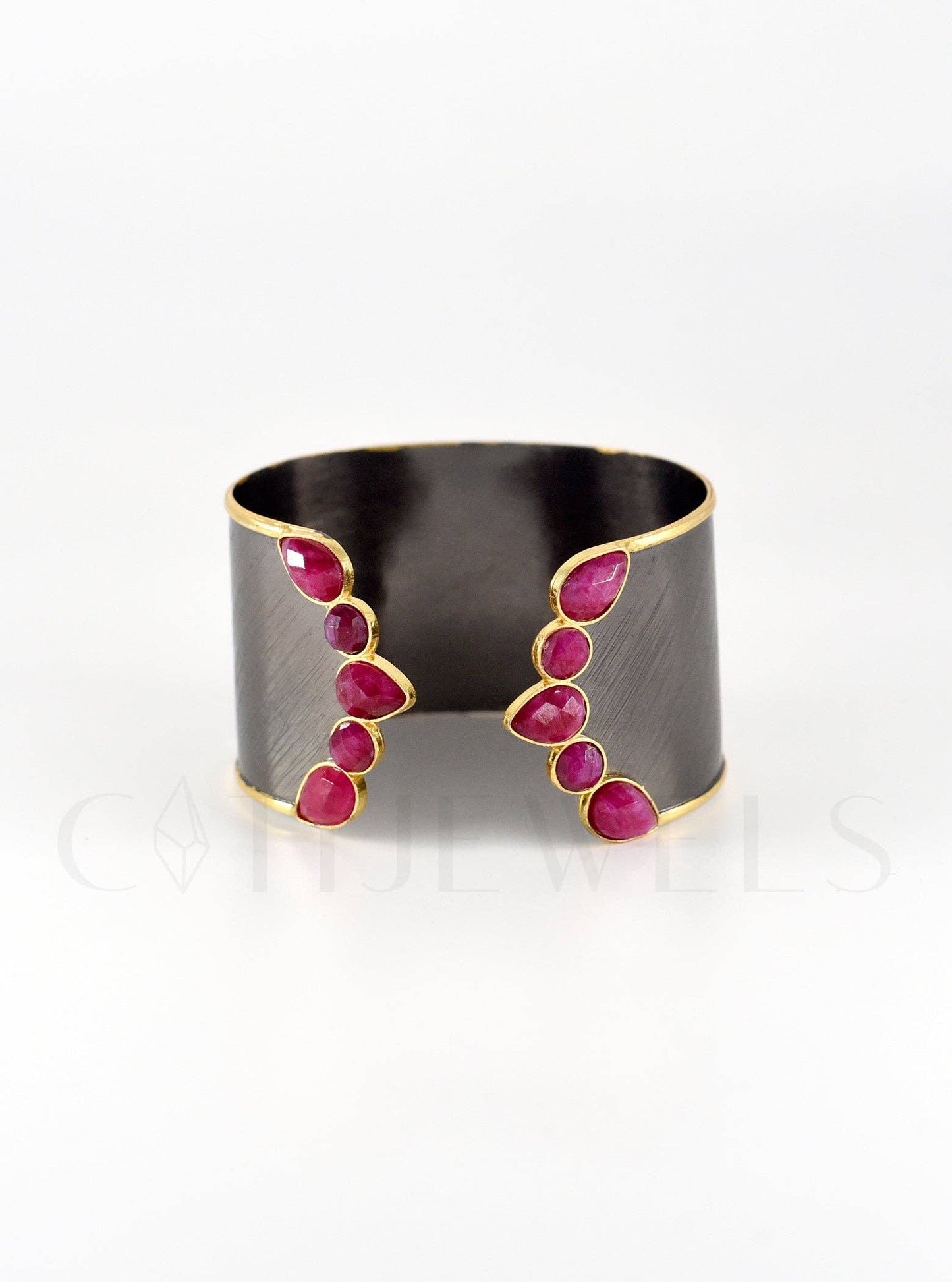 Hand Made Natural Gemstone Cuff Bangle
