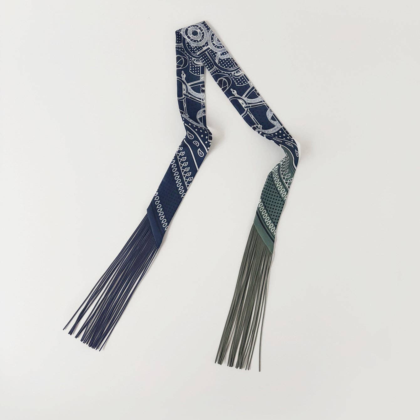 Fringe Twill Silk Scarf Multi-Purpose Decorative Streamer