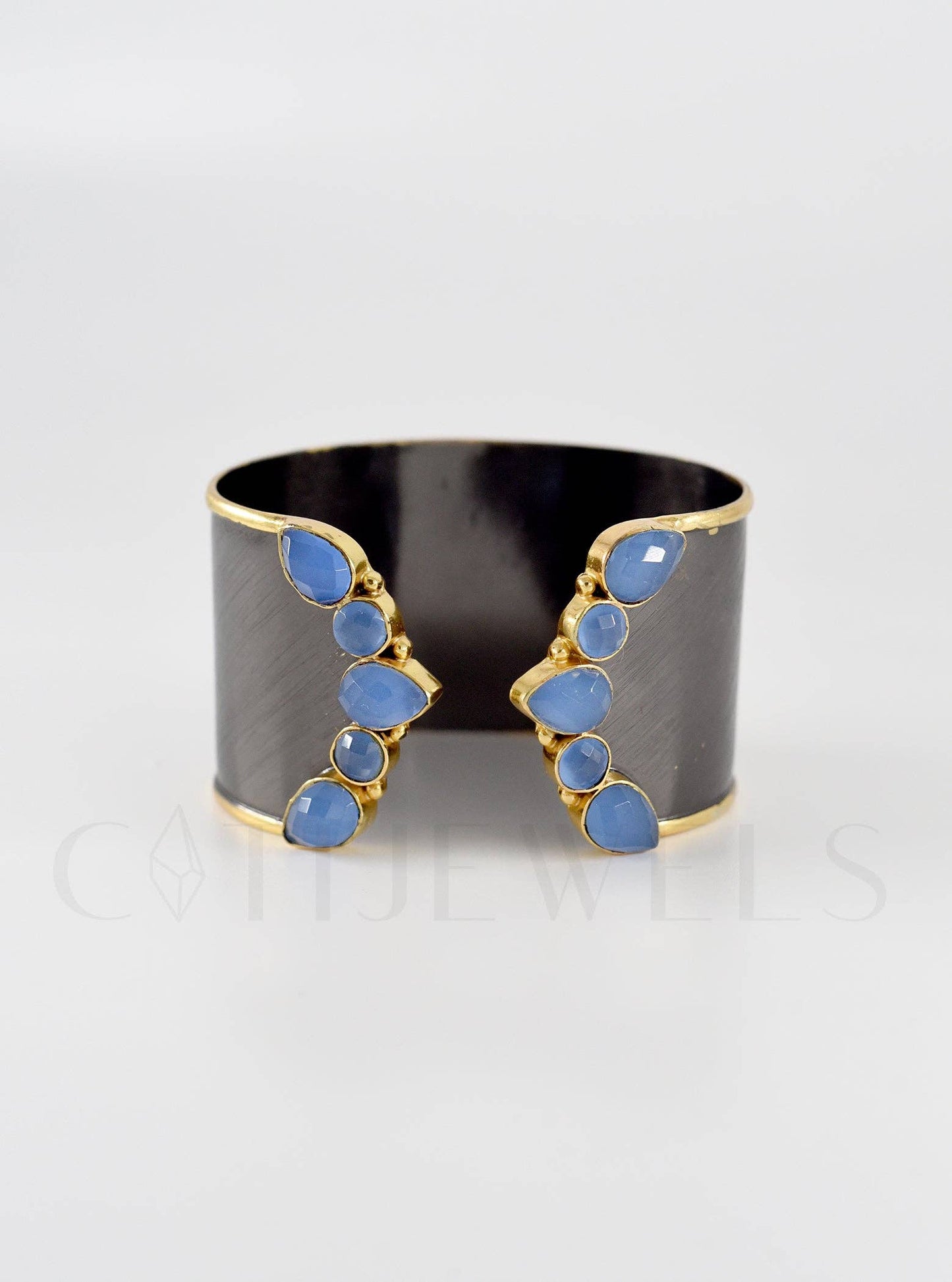 Hand Made Natural Gemstone Cuff Bangle