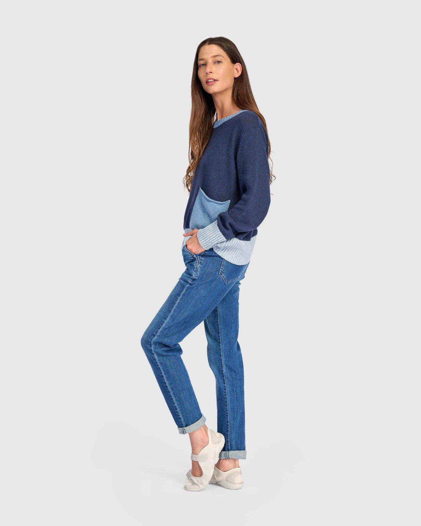 Bauble Pocket Sweater, Blue