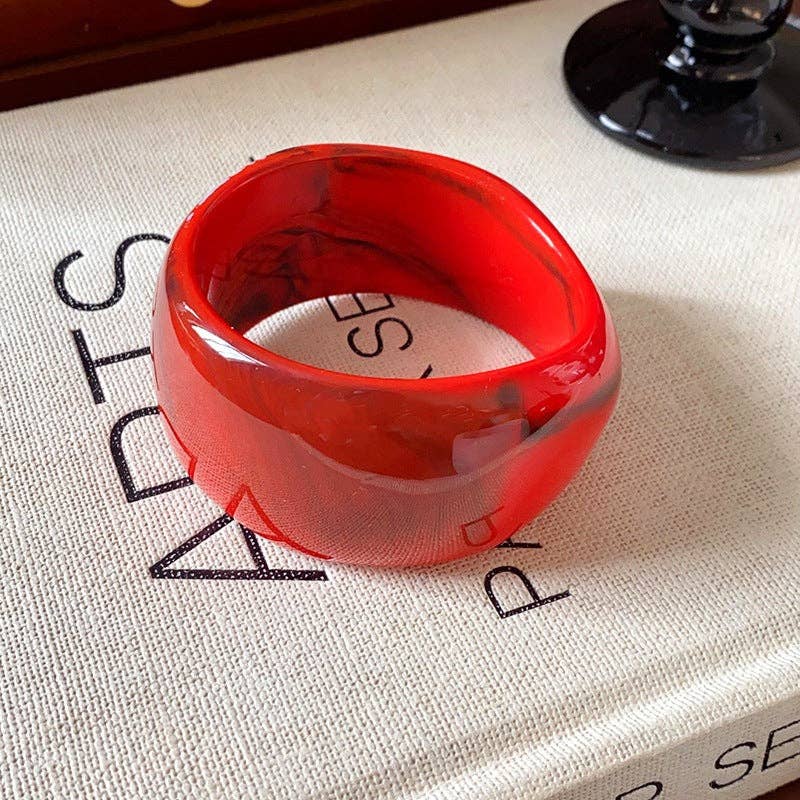 Multi-color Wide Irregular Simple Acrylic Bracelets DP25D620