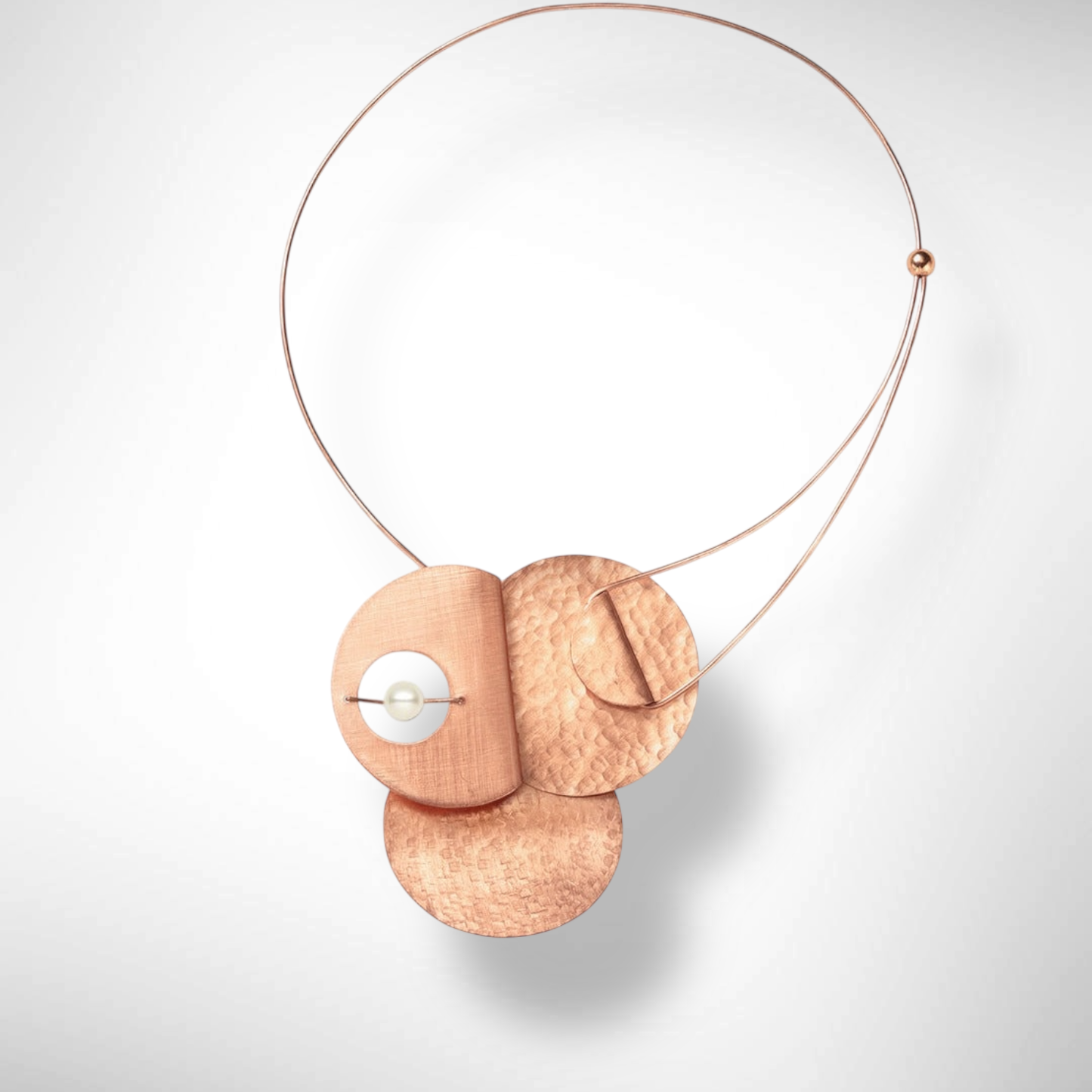 AXIS FOLD Medium Focal Statement Necklace with Front Closure