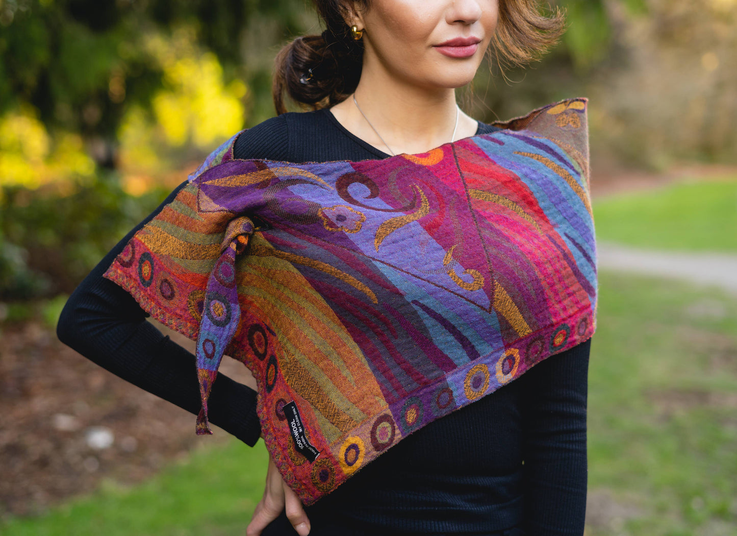 510/Pointed scarf~ Plum Color