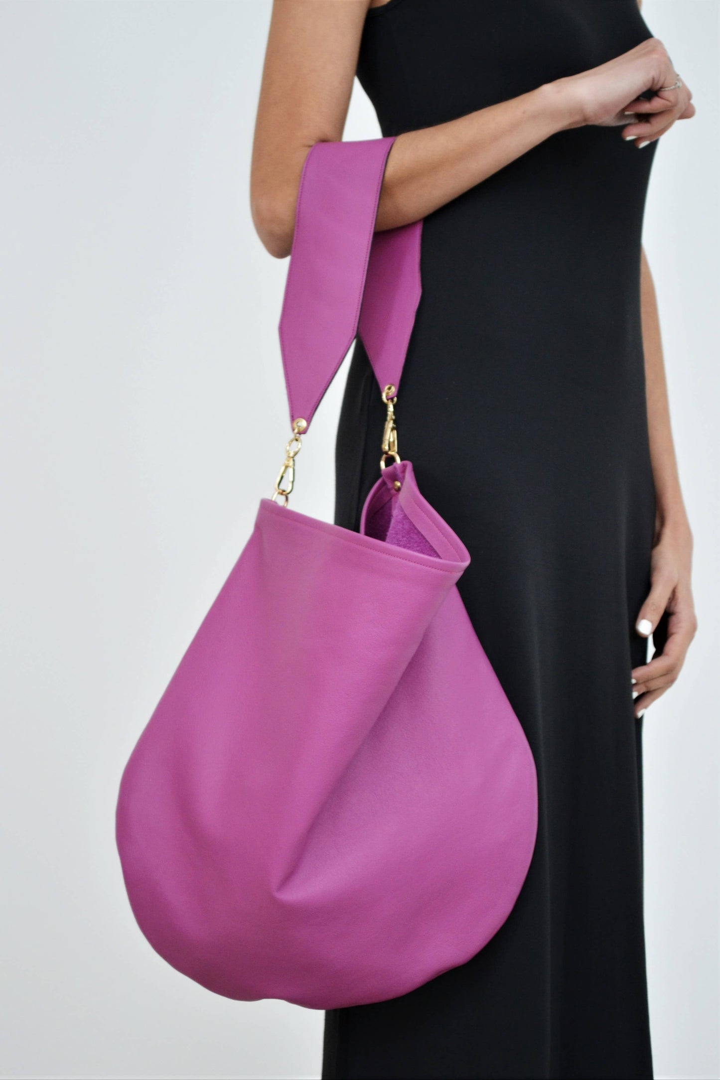 Anna leather bag in orchid