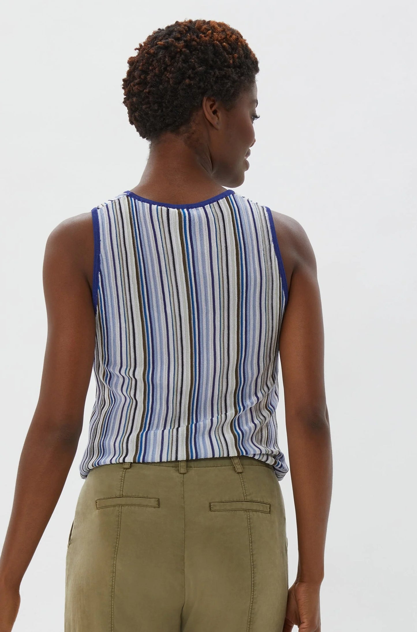 Meghan Textured Stripe Shell