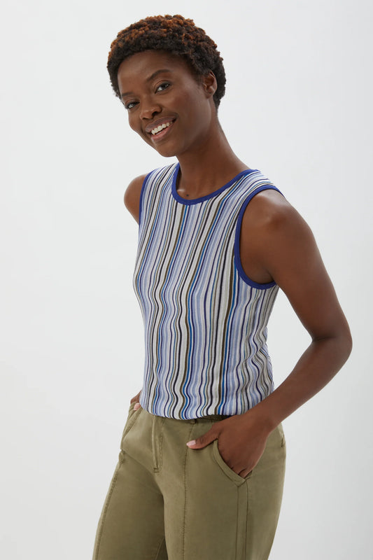 Meghan Textured Stripe Shell