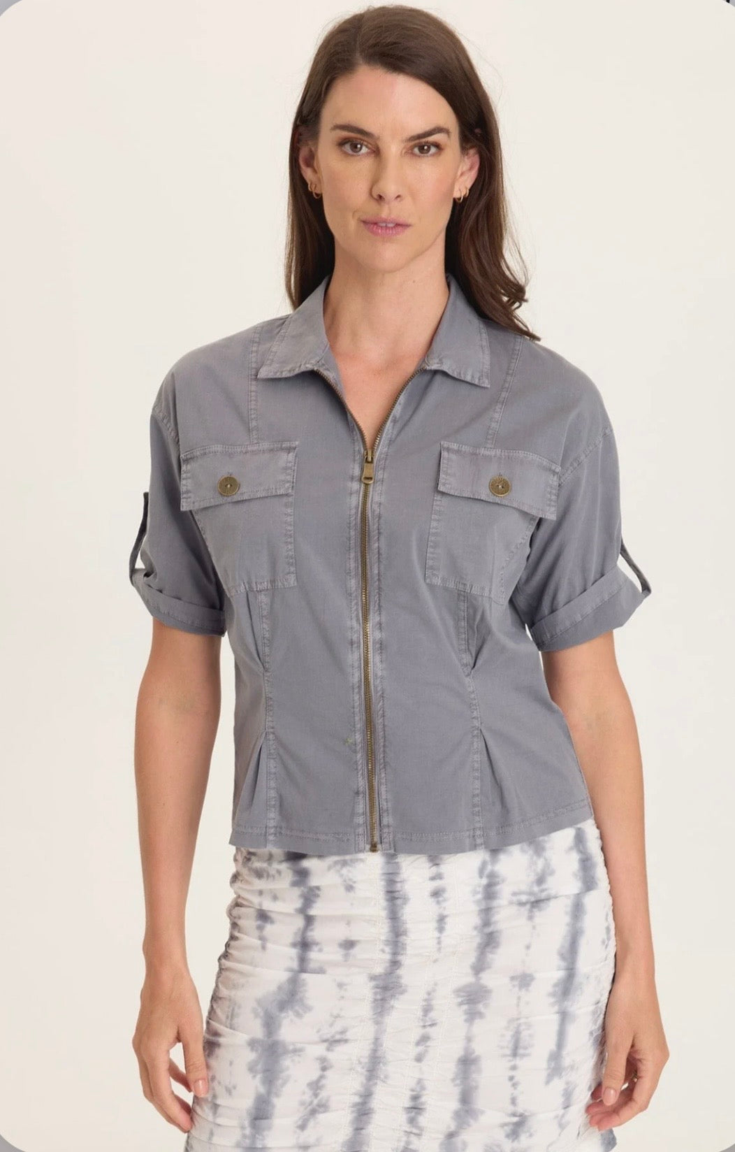 TAMMEN DART TUCKS POPLIN SHACKET