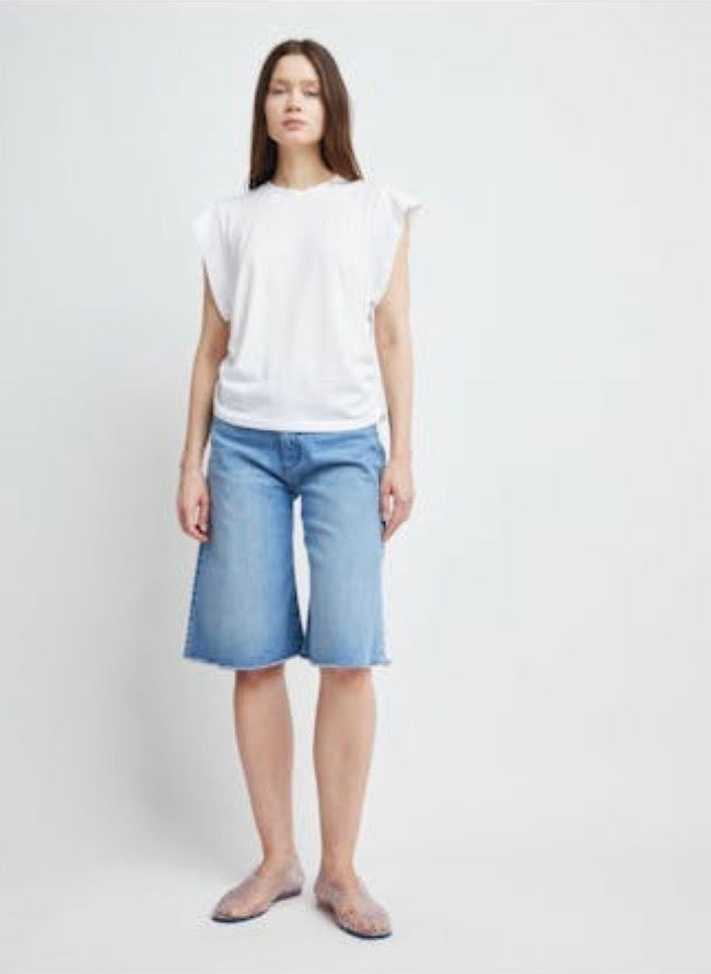 Self Contrast Ellie Side Drawstring T-Shirt