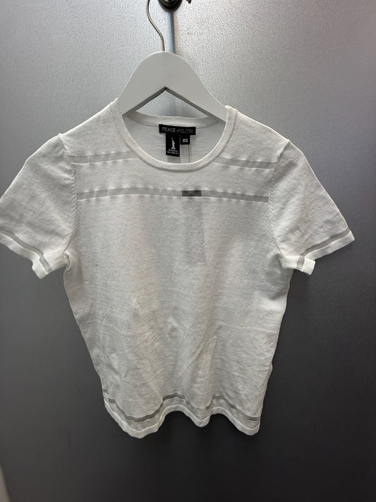 White Short Sleeve Crewneck Tee