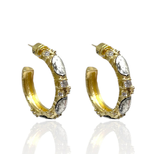 Gold Alma Hoops 1"