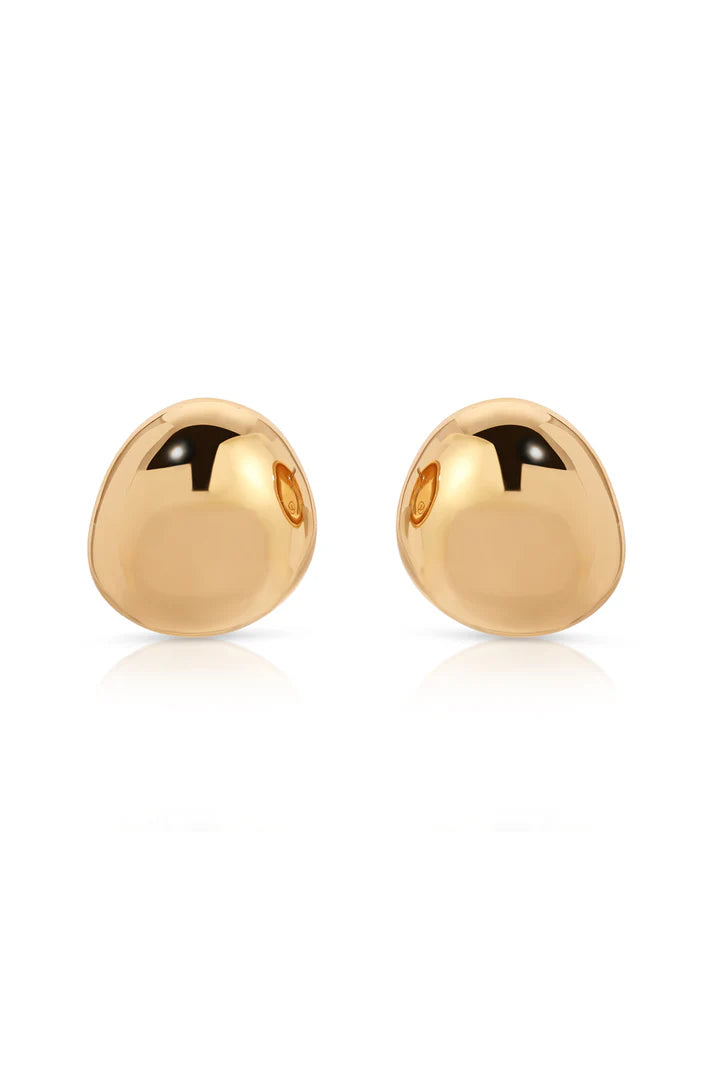 Polished Pebble Stud Earrings