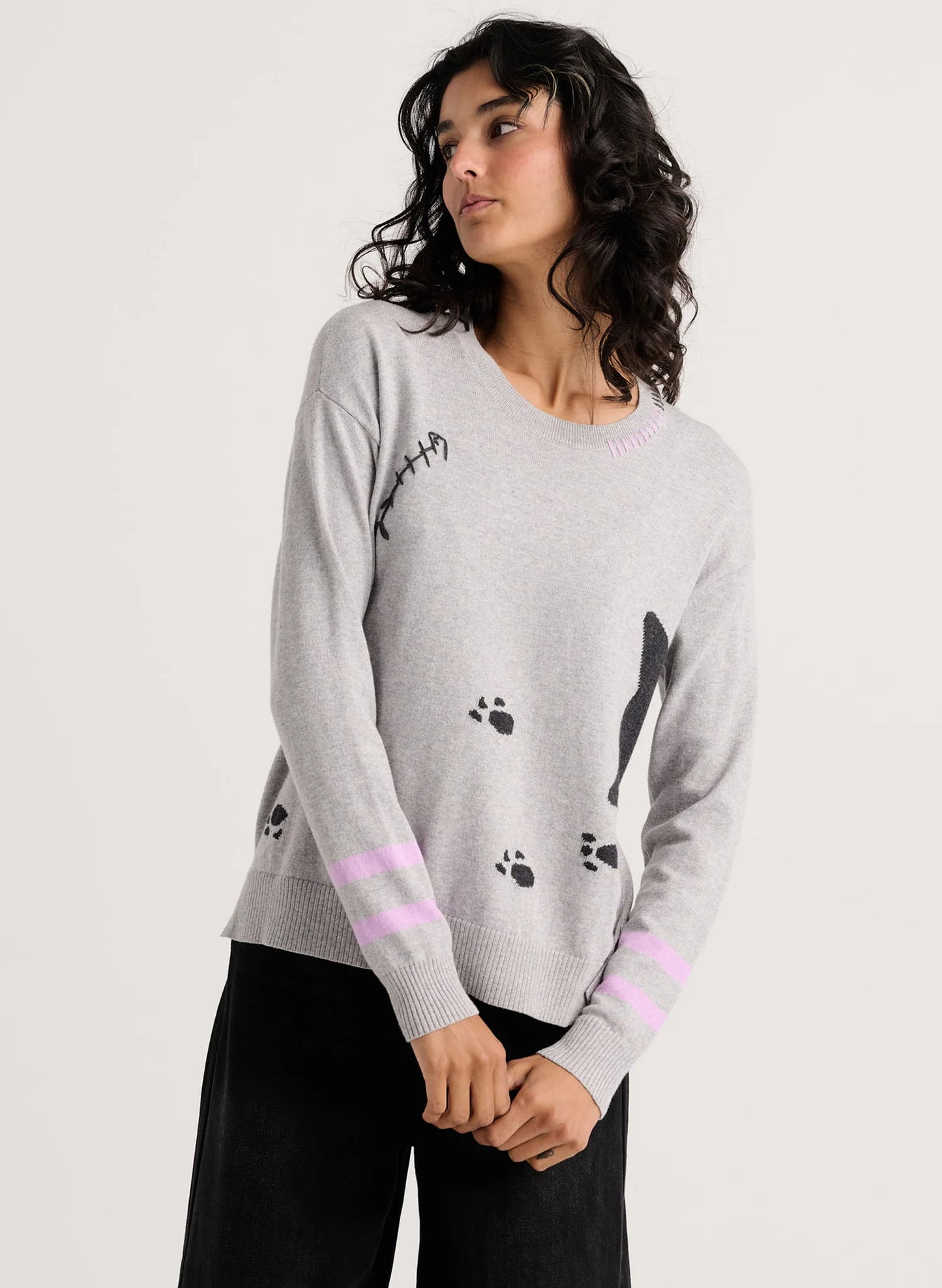 Cheeky Cat Sweater in Marl