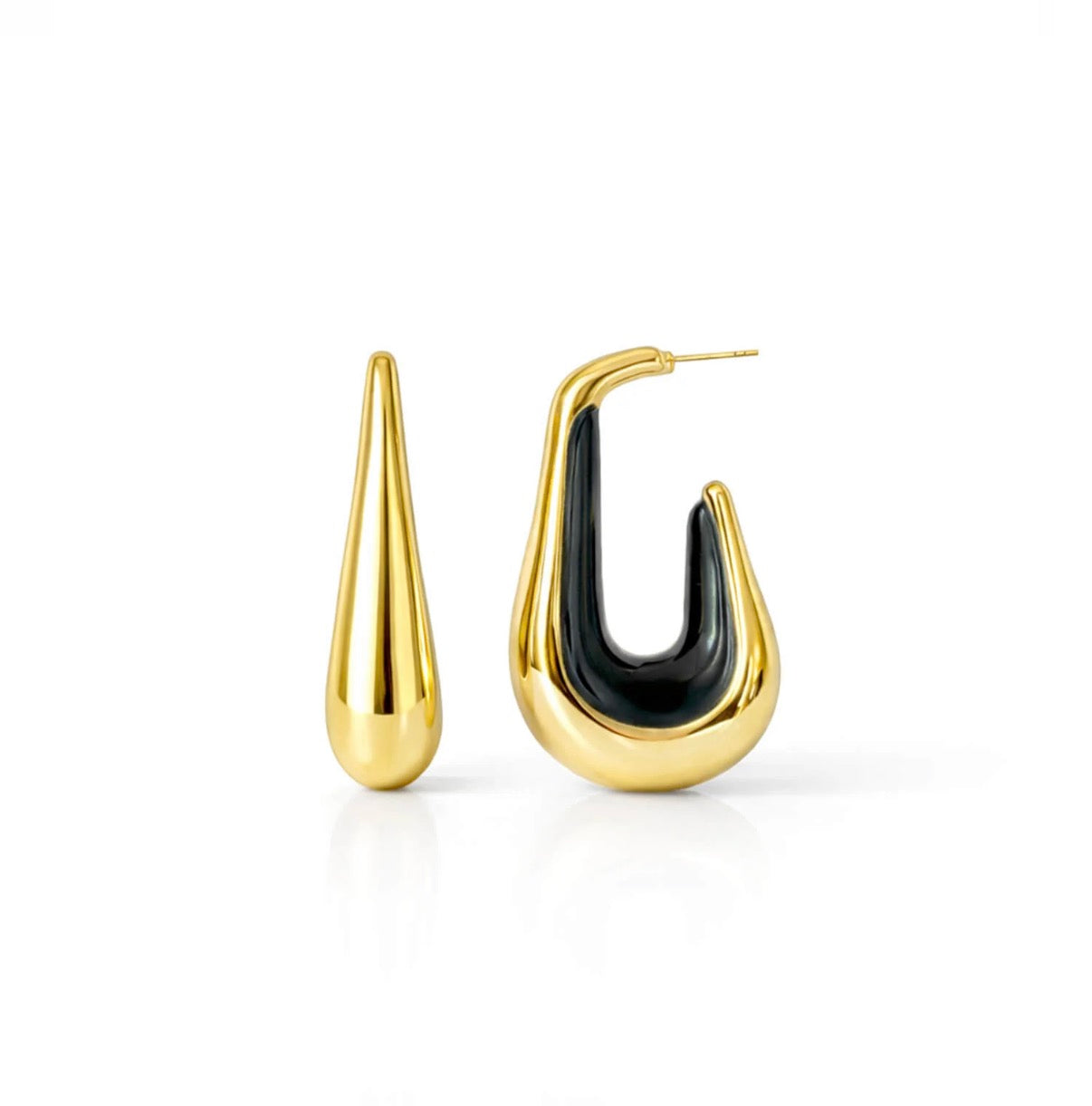 DROP HOOP EARRINGS