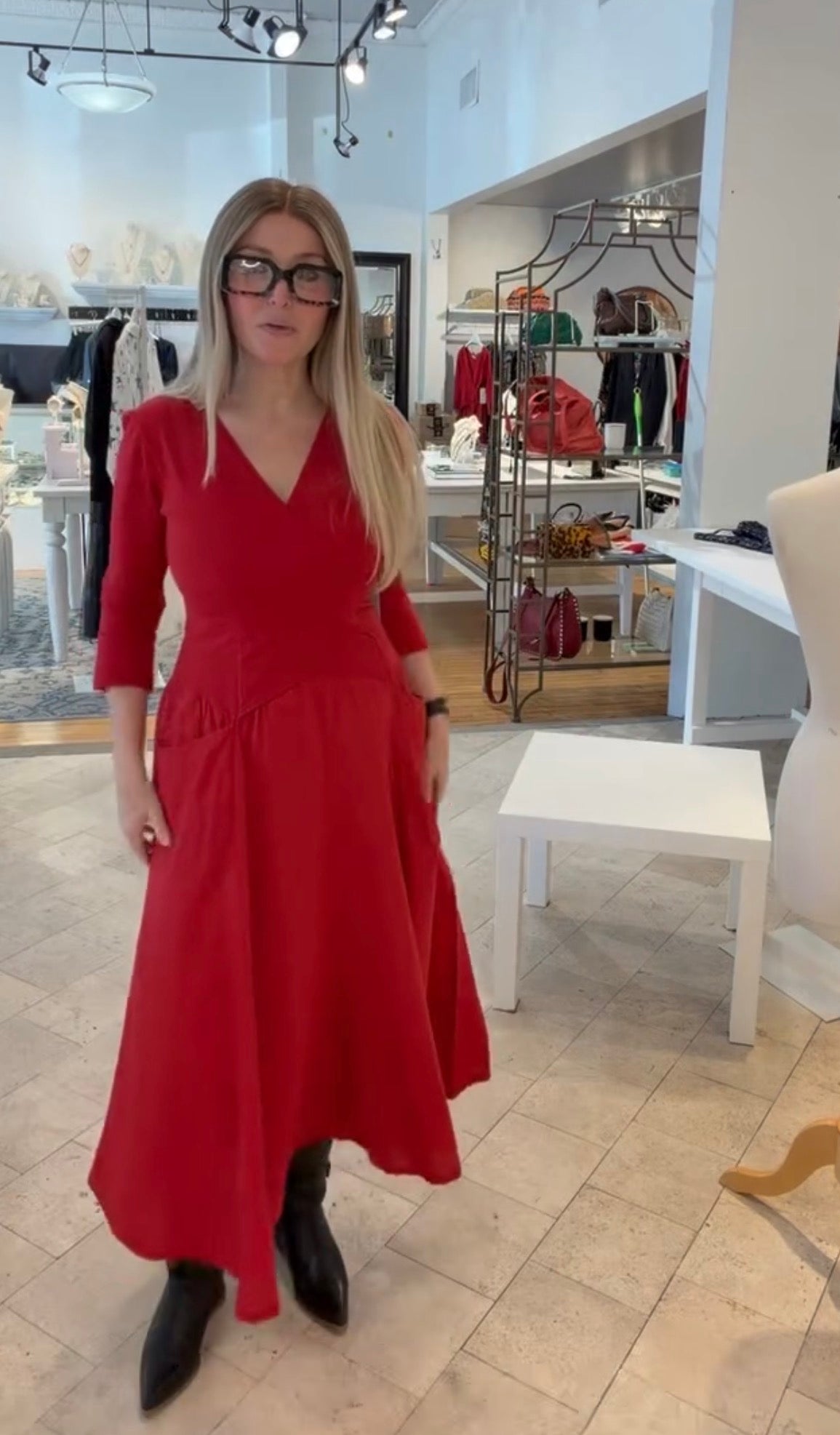 DOMINGO 3/4 SLEEVE DRESS
