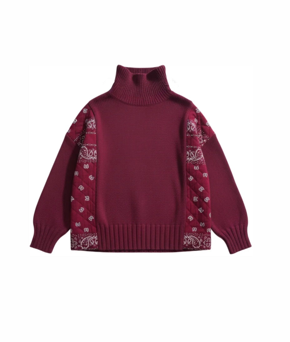 Bandana Pullover in Windsor Wine