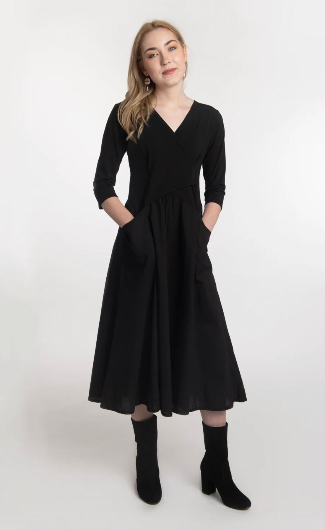 DOMINGO 3/4 SLEEVE DRESS