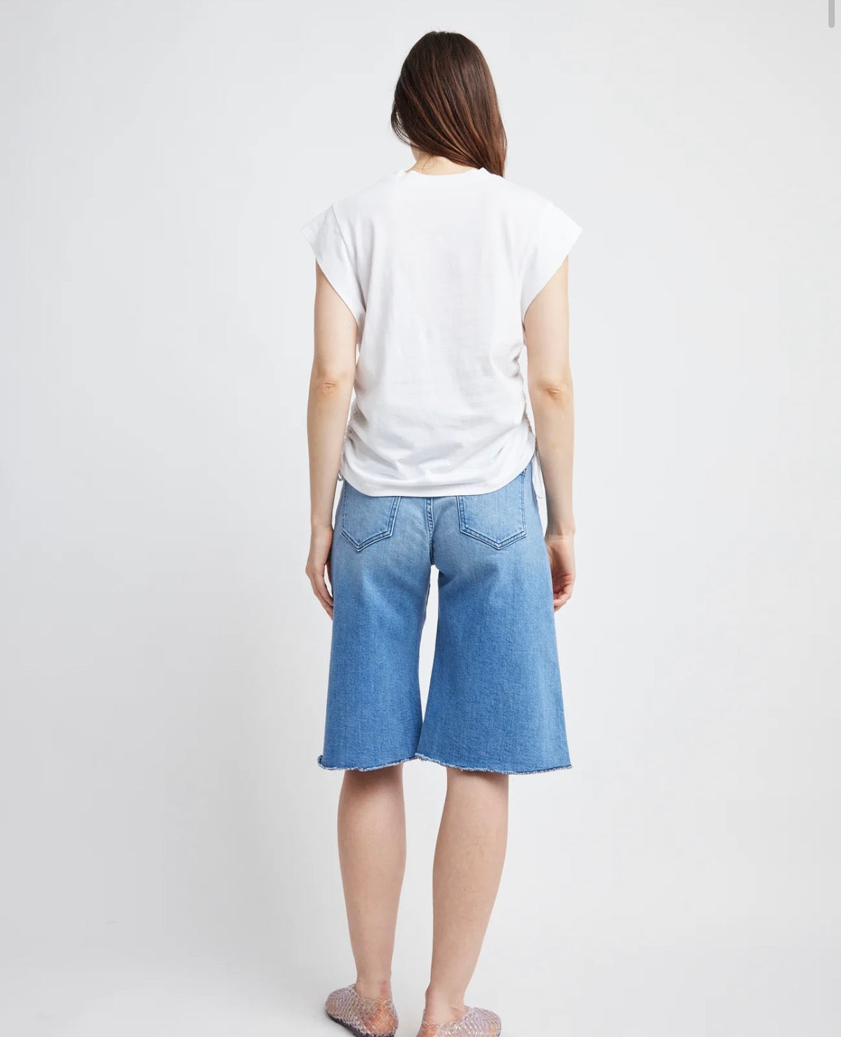 Self Contrast Ellie Side Drawstring T-Shirt