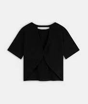 Suncoo Marti Cross Back Tee in Noir