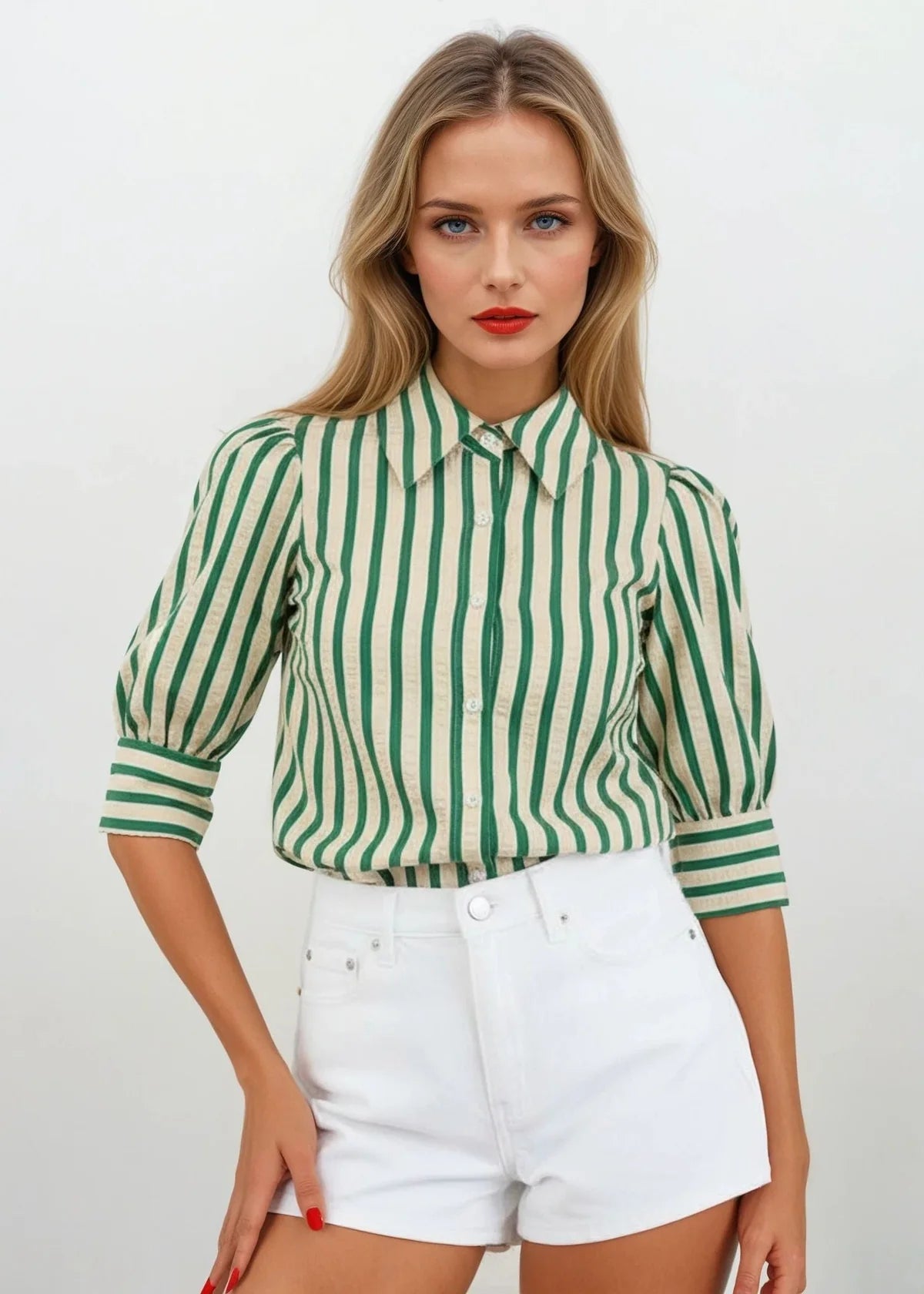 Yana K Felicity Stripe Cotton Top
