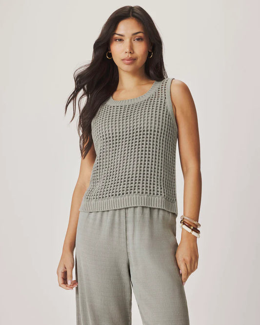 Splendid Camellia Knit Tank in Eucalyptus