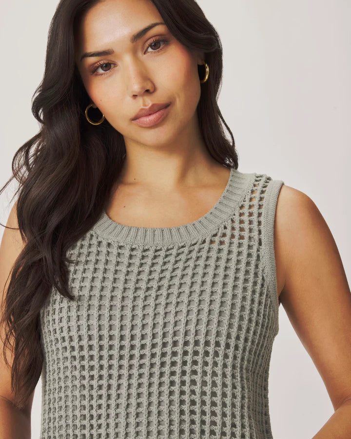 Splendid Camellia Knit Tank in Eucalyptus