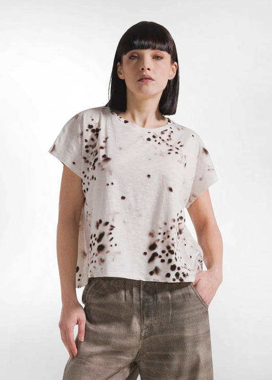 DEHA ALL-OVER SLUB COTTON T-SHIRT
