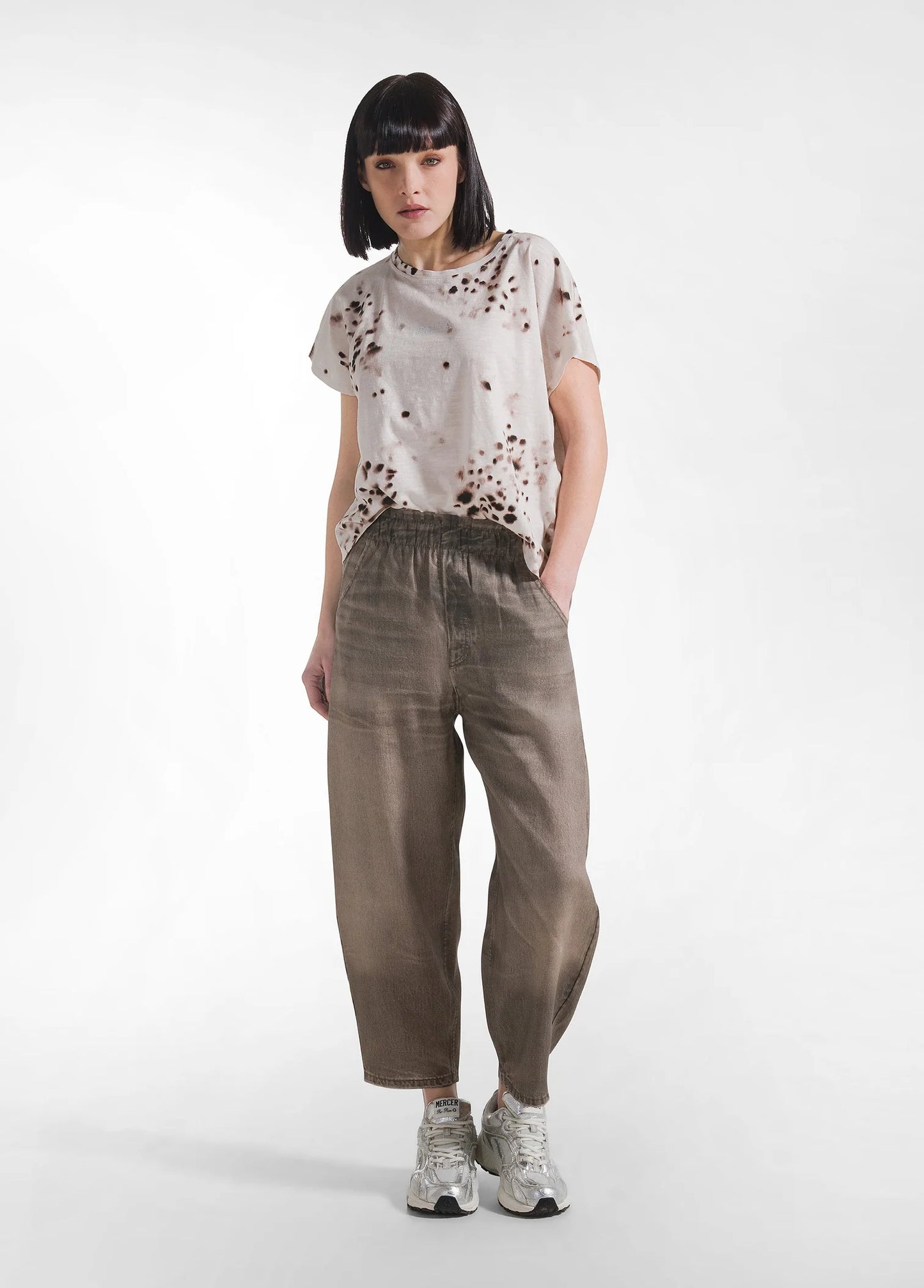 DEHA ALL-OVER SLUB COTTON T-SHIRT