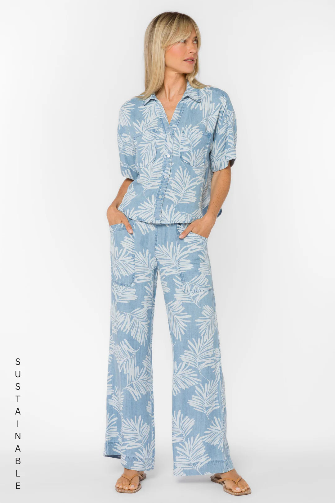Velvet Heart ALEAH PALM LEAF PANTS