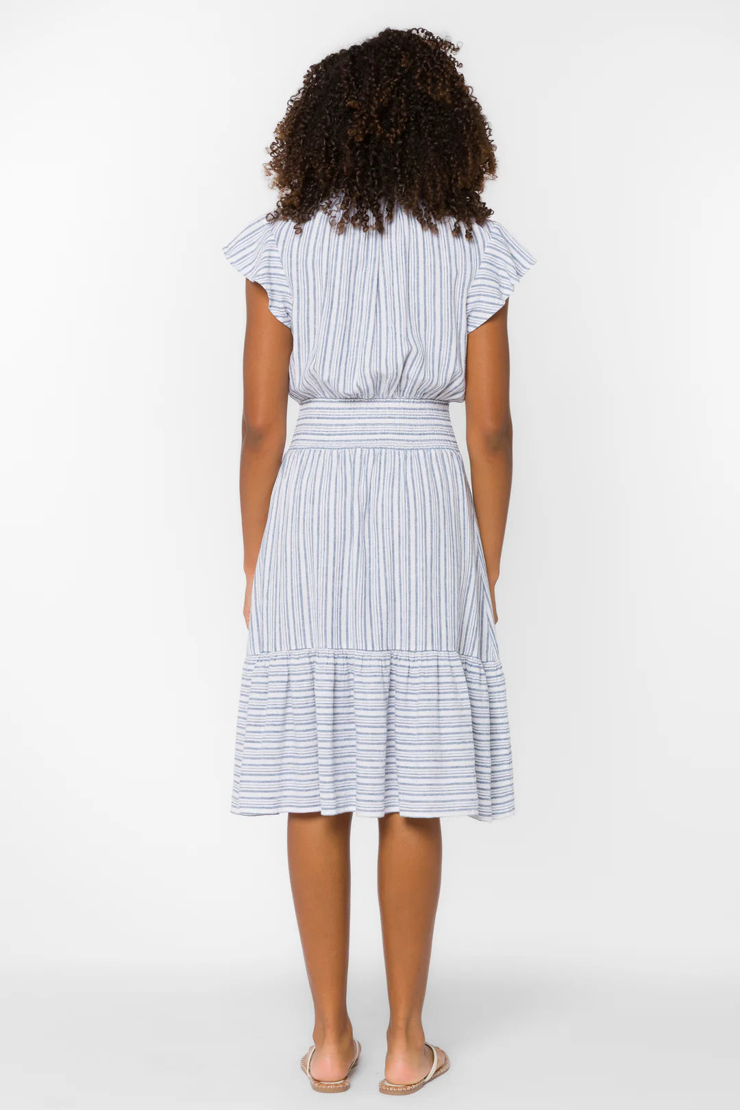 Velvet Heart SHIRI BLUE STRIPE DRESS