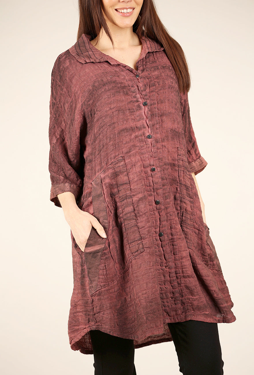 CYNTHIA ASHBY Henley Topper in Terra