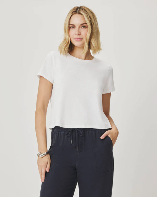 Splendid Louisa Short Sleeve Tee in White