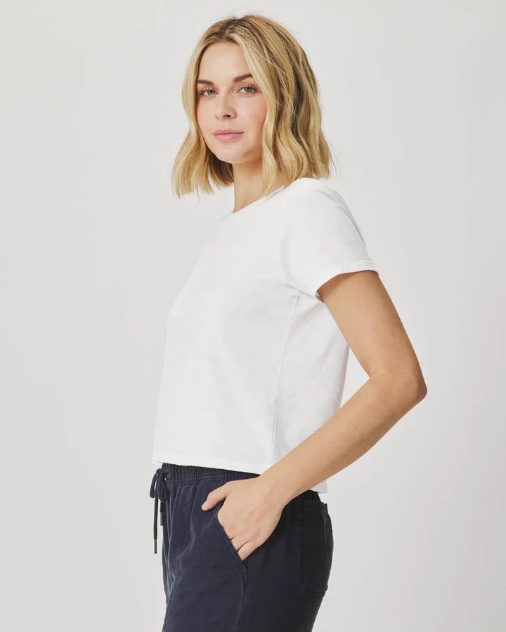 Splendid Louisa Short Sleeve Tee in White