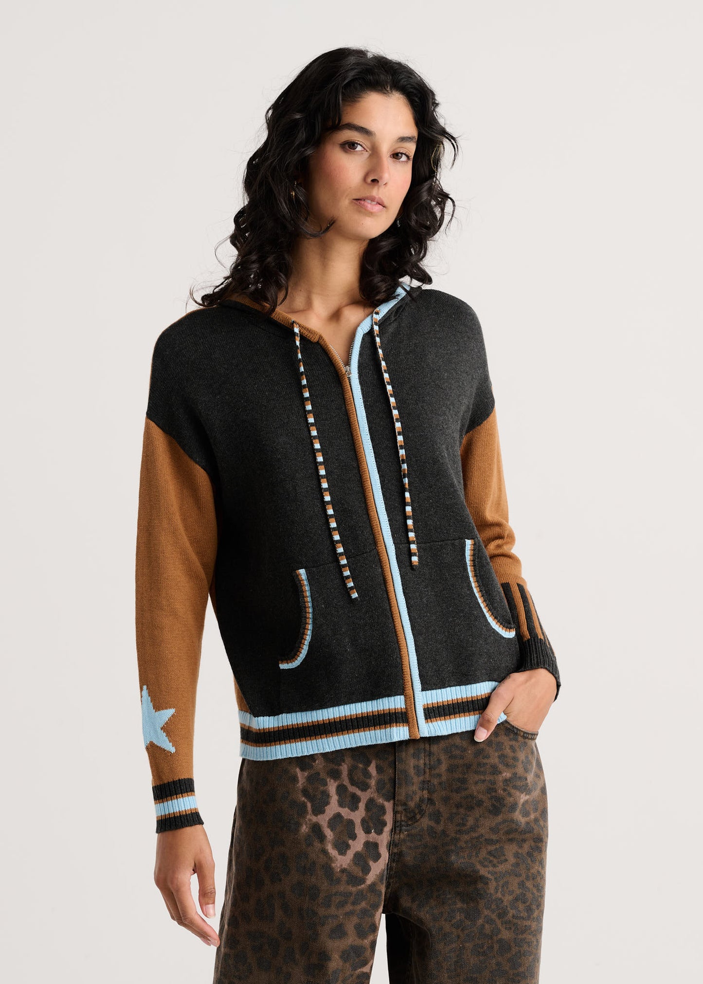 Stars Zip Up Hoodie