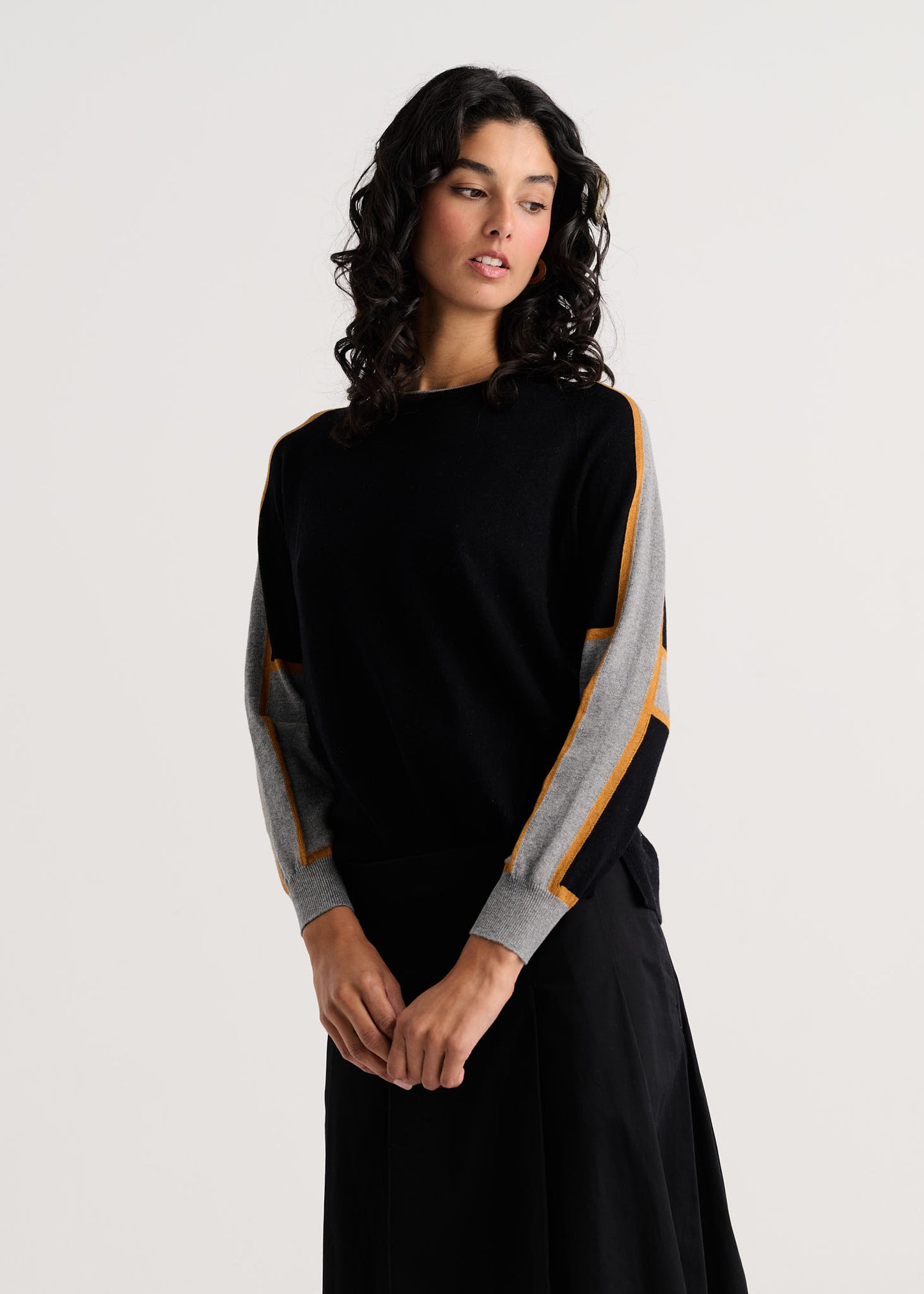 Block Play Sweater in Black