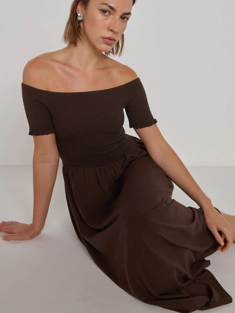 Vivian Dress in Cocoa