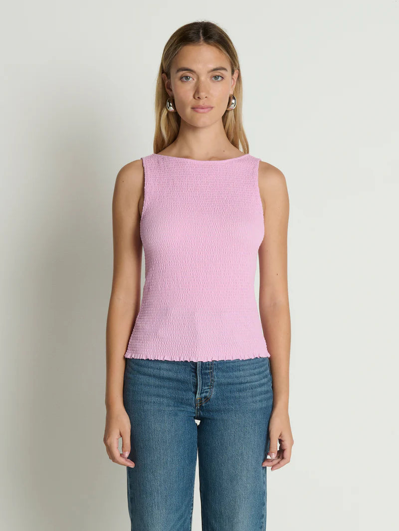 Kimmy Smocked Tank in Lilac