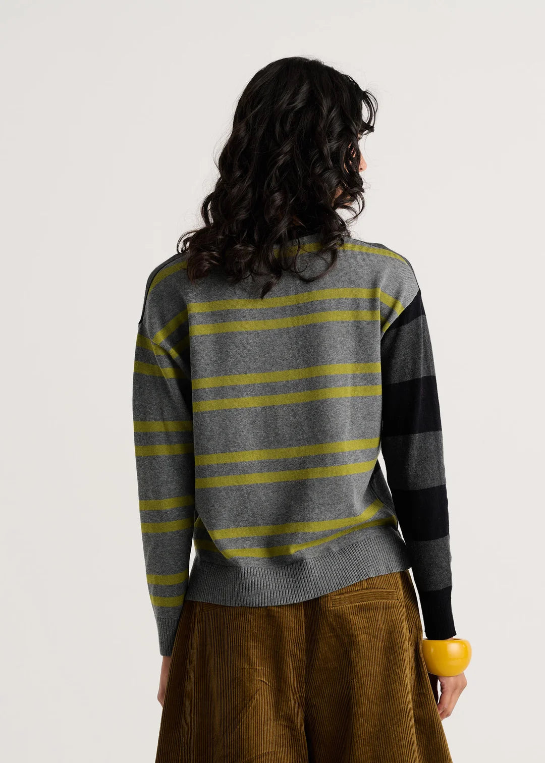 Bold Stripe Sweater in Black