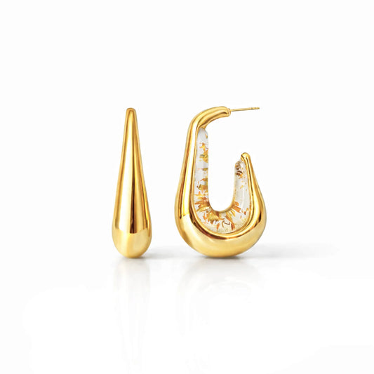 DROP HOOP EARRINGS
