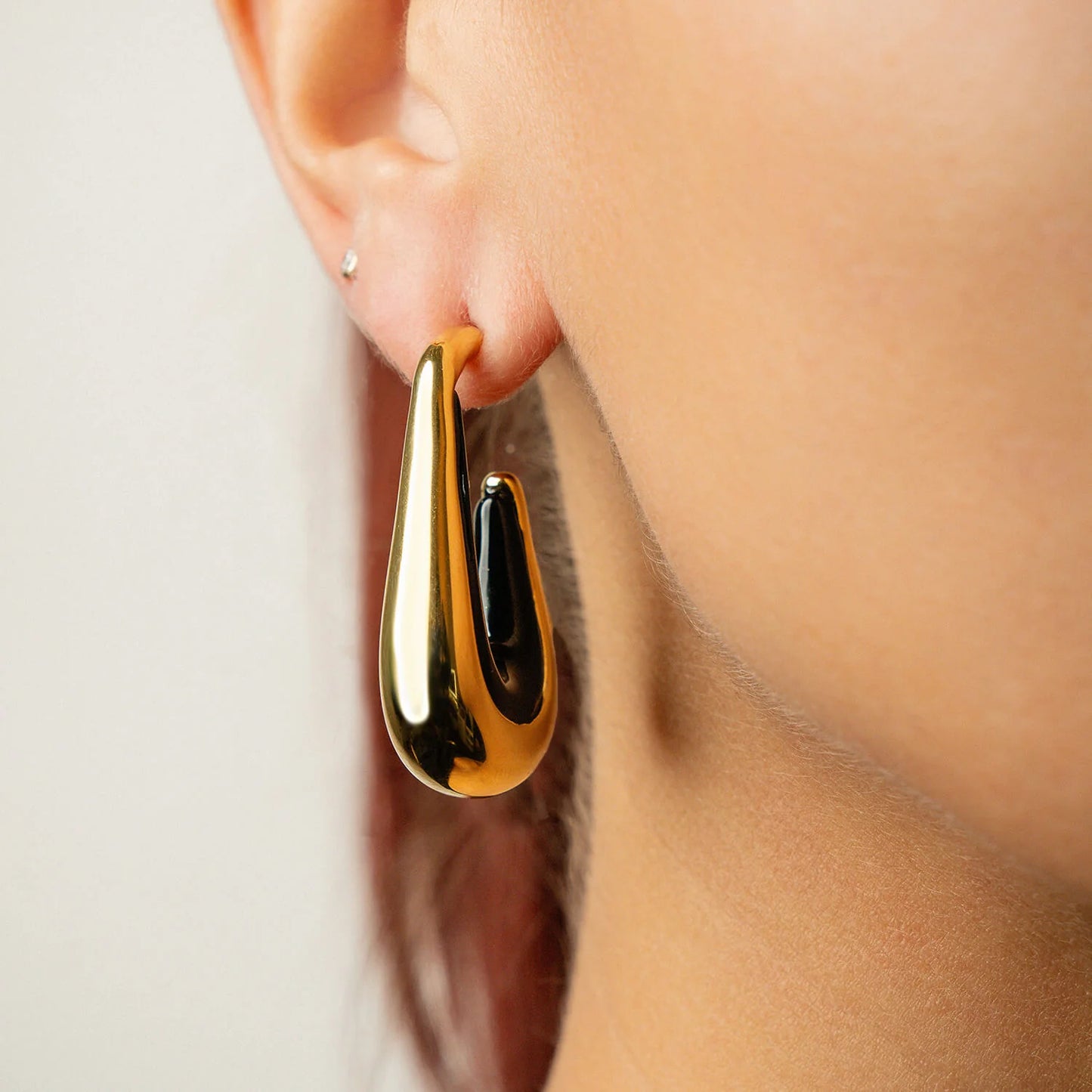 DROP HOOP EARRINGS